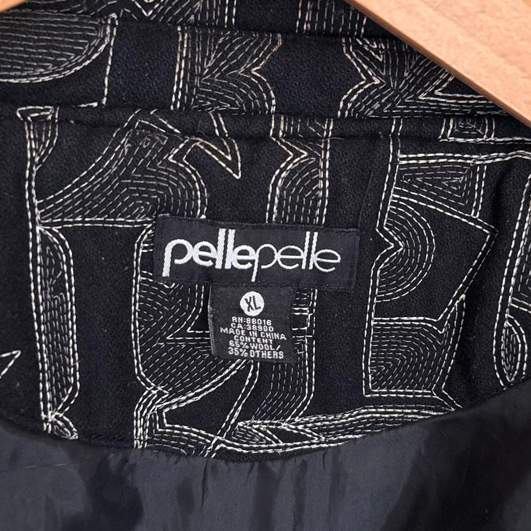 1990's pellepelle ウールスタジャン 総柄 ブラック 激レア - メルカリ
