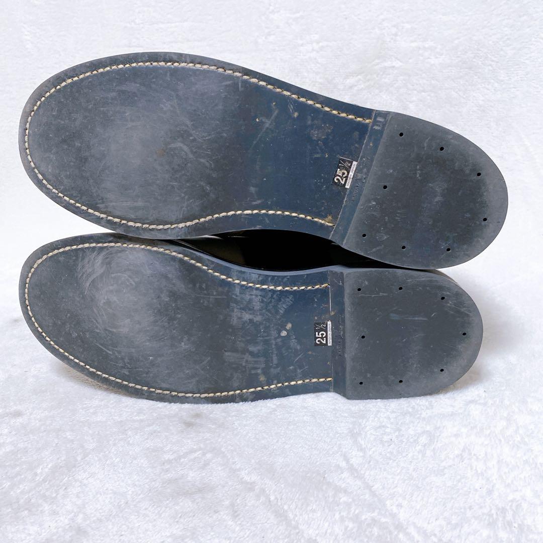 美品　REGAL　サドルシューズ　25.5cm　ブラック　グレー　バイカラー　黒