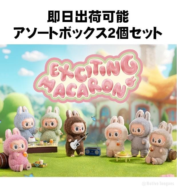 POPMART LABUBU ぬいぐるみ マカロン アソートボックス 2個セット