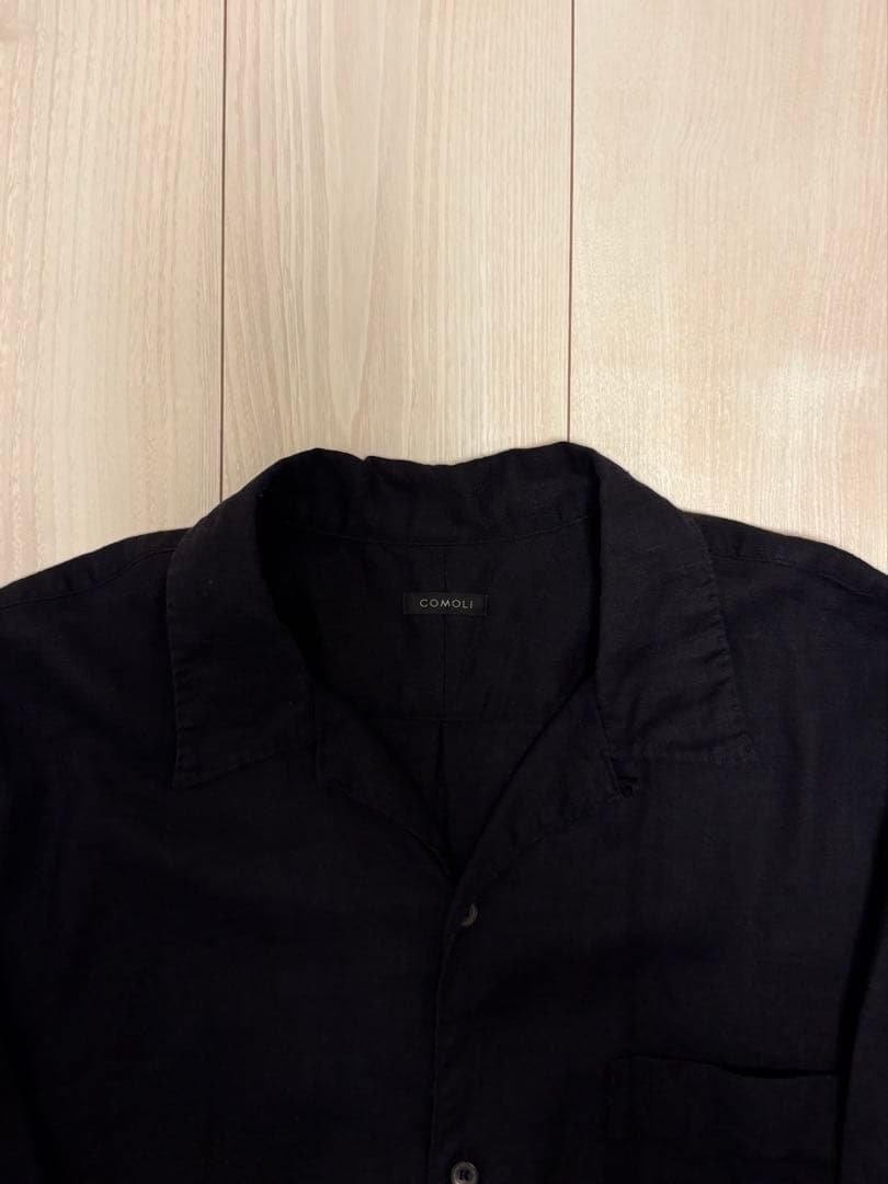COMOLI 23ss リネンツイル半袖オープンカラーシャツ - メルカリ