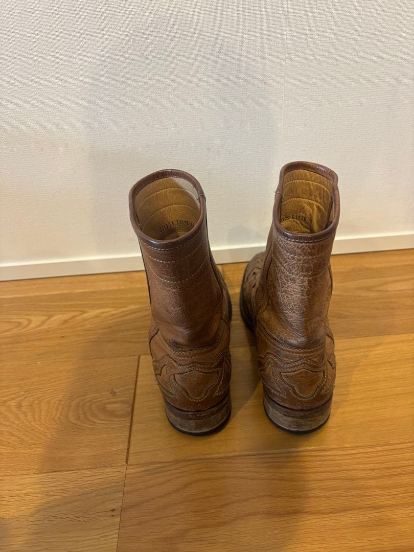 DOLCE&GABBANA D&G レザーブーツ バッファローレザー ブラウン - メルカリ