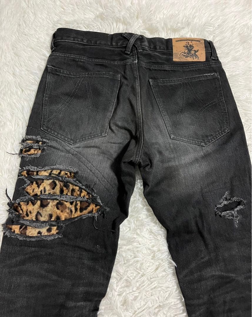 PROPA9ANDA プロパガンダ デニム ジーンズ リペア加工 黒 W31 - メルカリ