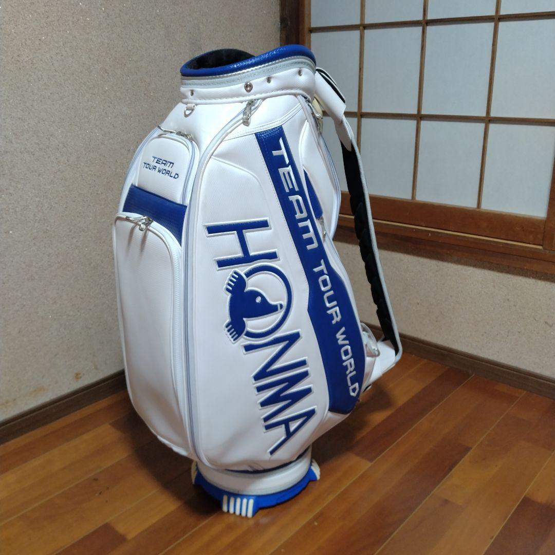 HONMA キャディバッグ 青白HONMA ゴルフバッグ 青/白 Amazon | 本間