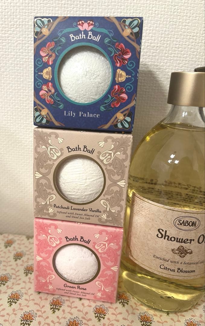 サボン シャワーオイル＆バスボールセット