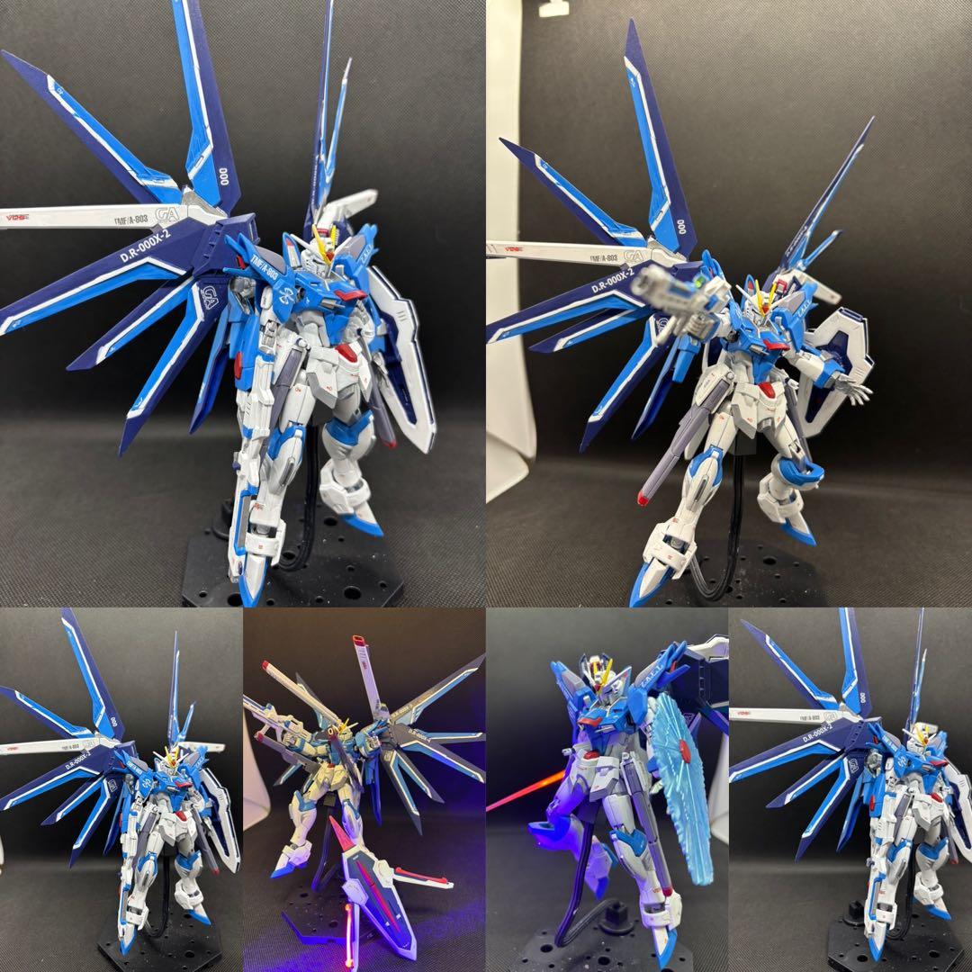 HG ライジングフリーダムガンダム 全塗装済み 筆塗り完成品／艶消し仕上げ HGCE】ライジングフリーダムガンダム【筆塗り塗装】｜キャンプラさんの