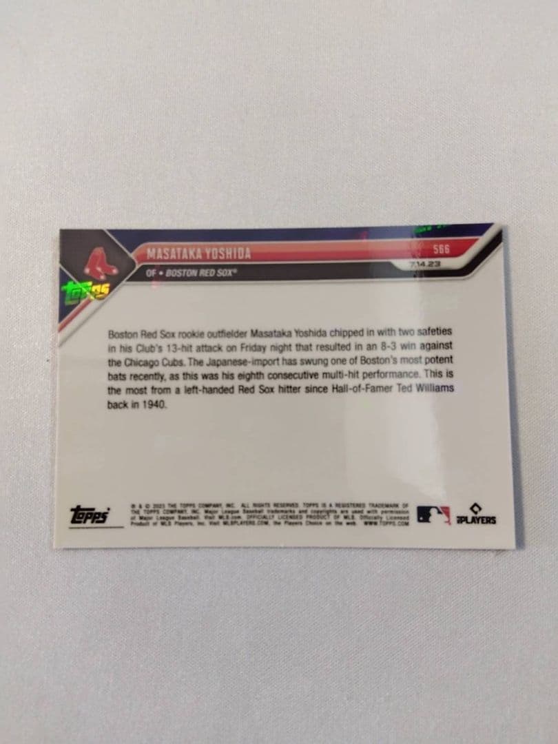 topps now 吉田正尚 レッドソックス バファローズ #566 16 - メルカリ