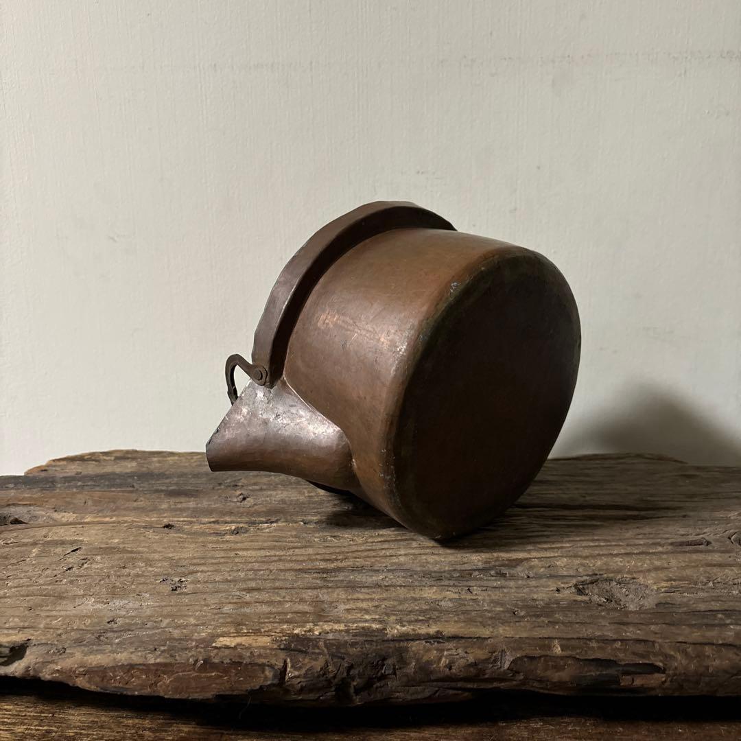 ヴィンテージ 通販ホビー・楽器・アート - シャビー 古い片口銅鍋 ⑥