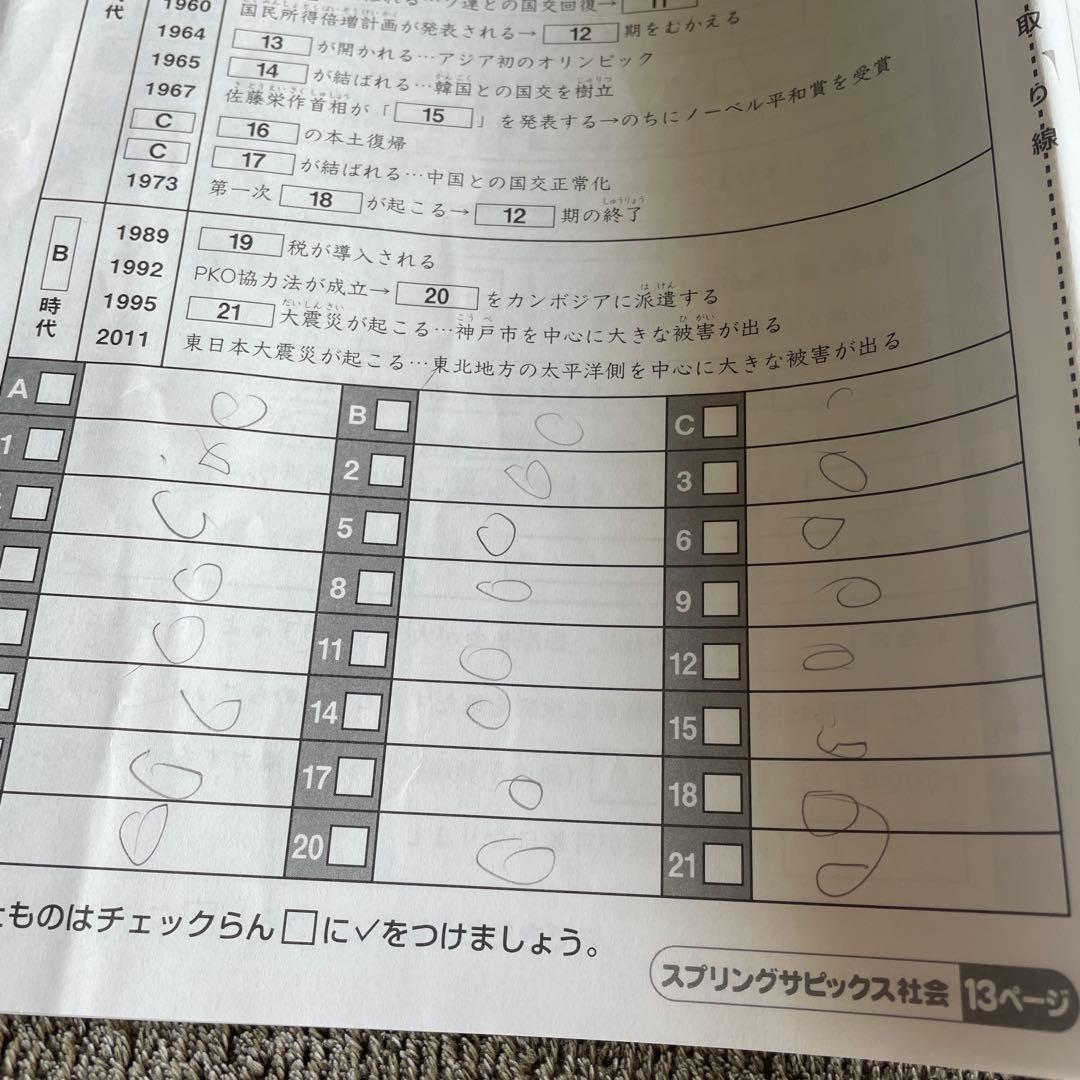 最新 サピックス 6年生 社会 表紙 夏講習 デイリーステップ ポイントの整理