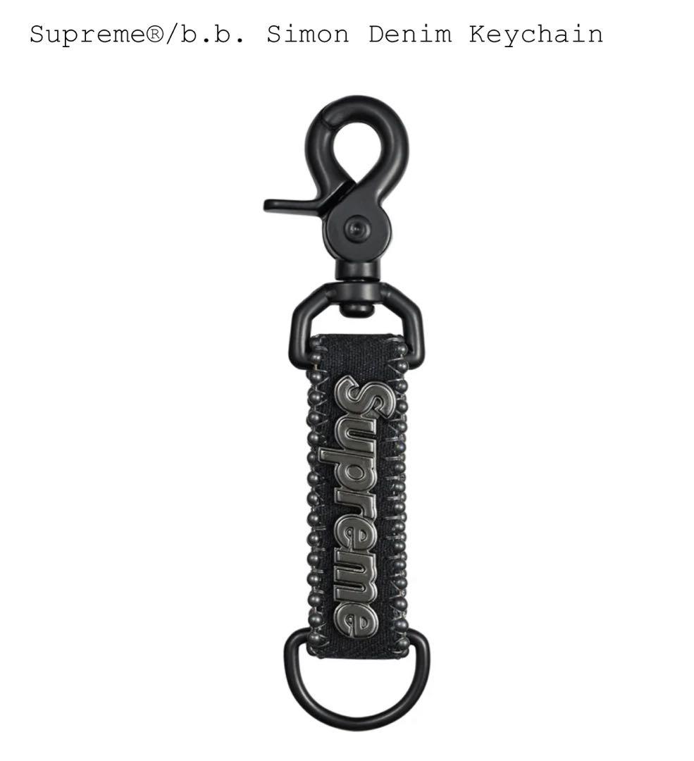 Supreme x b.b. Simon Denim Keychain 黒 Supreme®/b.b. Simon Denim Keychain | Supreme 25ss
