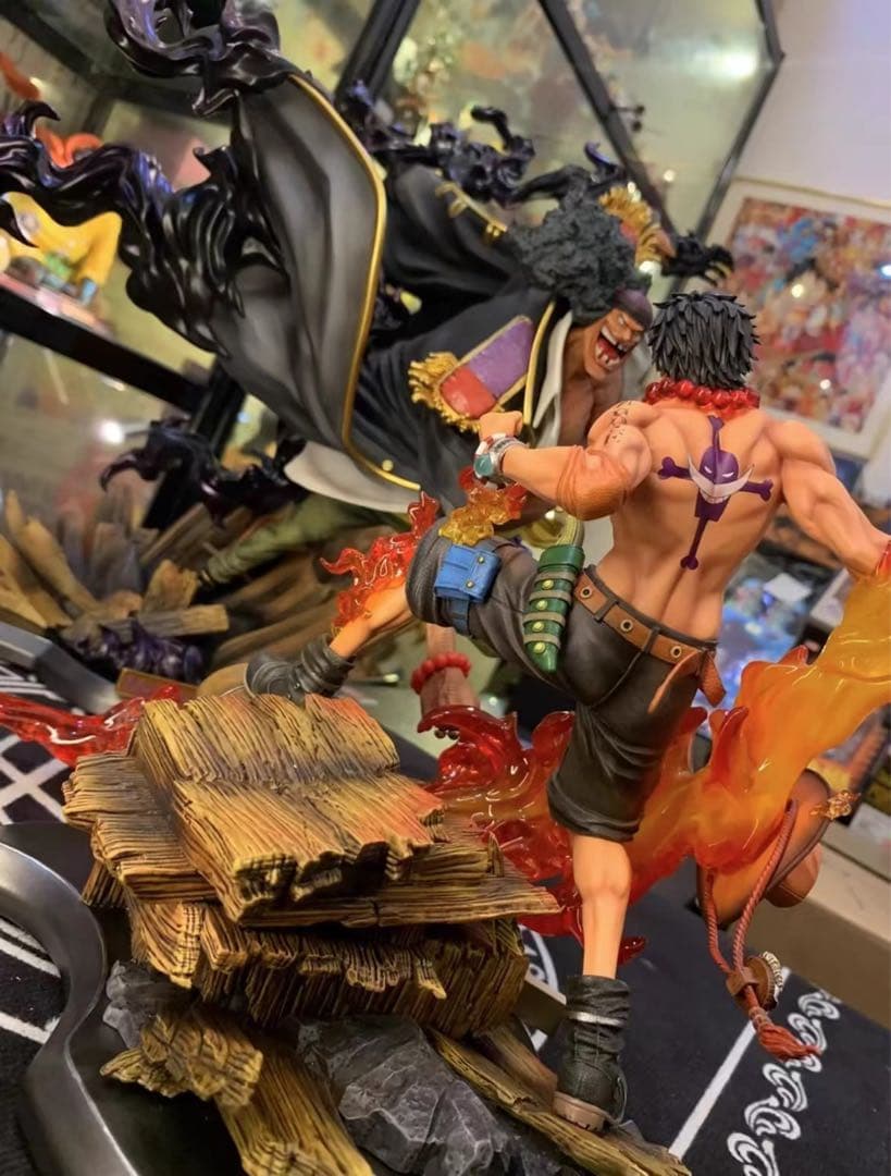 ワンピース エース vs 黒ひげ ガレージキット ガレキ スタチュー①