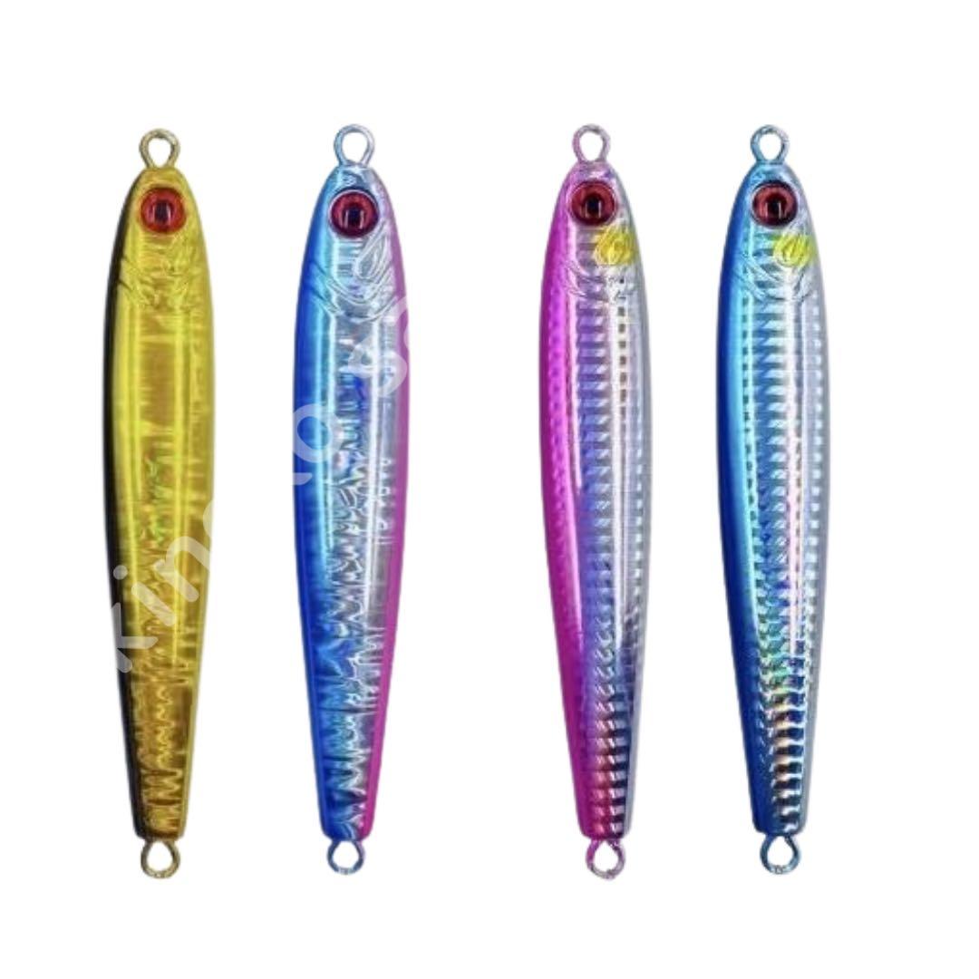 80g×4本セット】メタルジグ ジギング 青物 根魚 マルチカラー 高比重