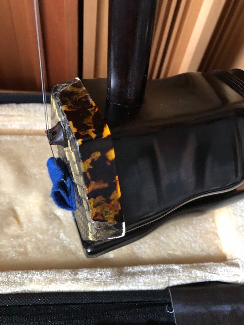 二胡 黒檀 金属軸糸巻き ERシリーズ 中級グレード ケース 弓、チューナー他