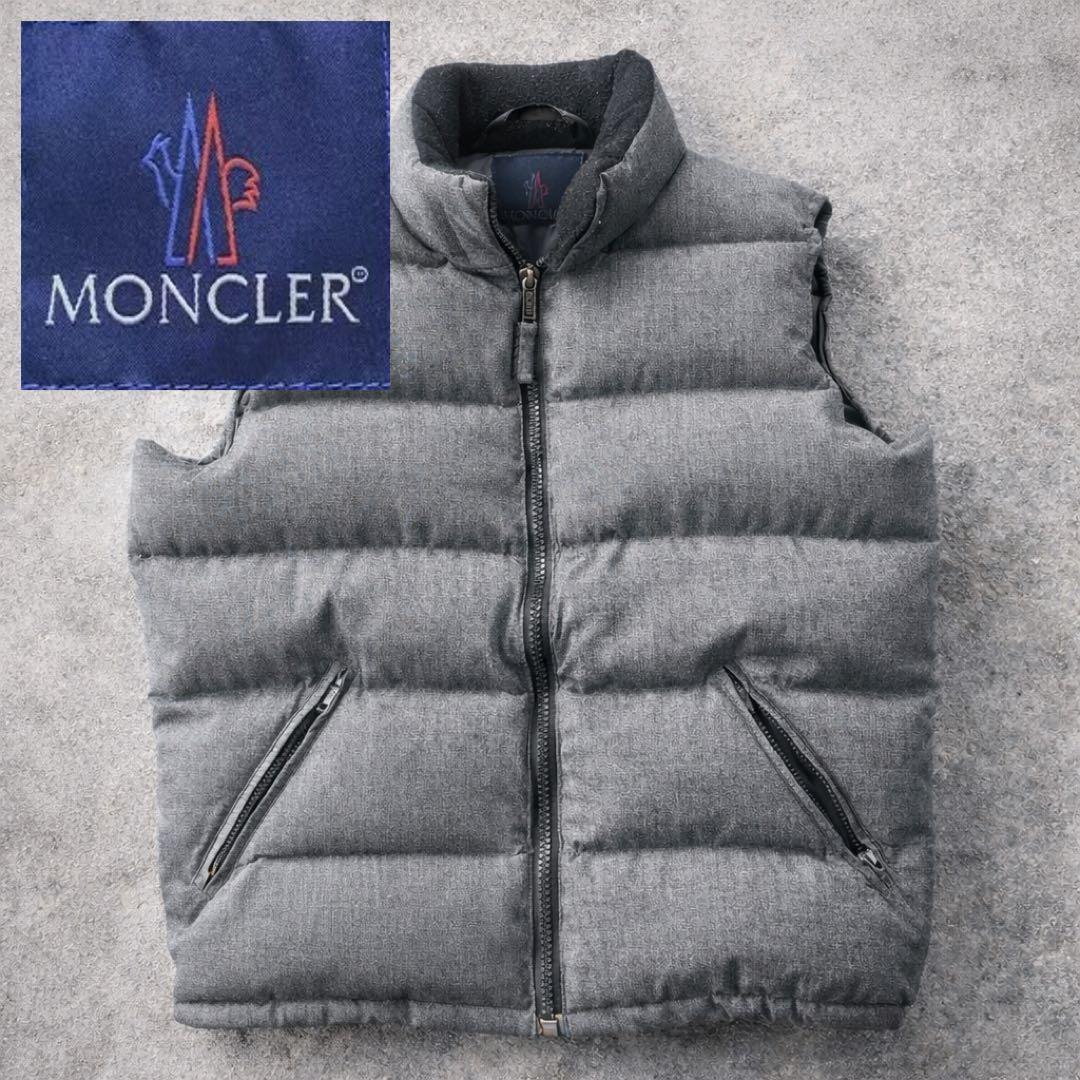 00's MONCLER グレー ダウンベスト - メルカリ