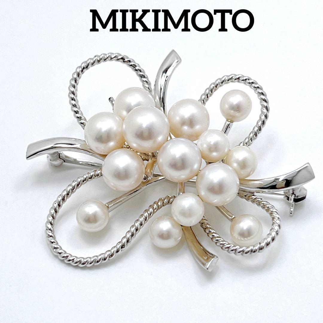 極美品✨MIKIMOTO ミキモト アコヤパール ブローチ コサージュ