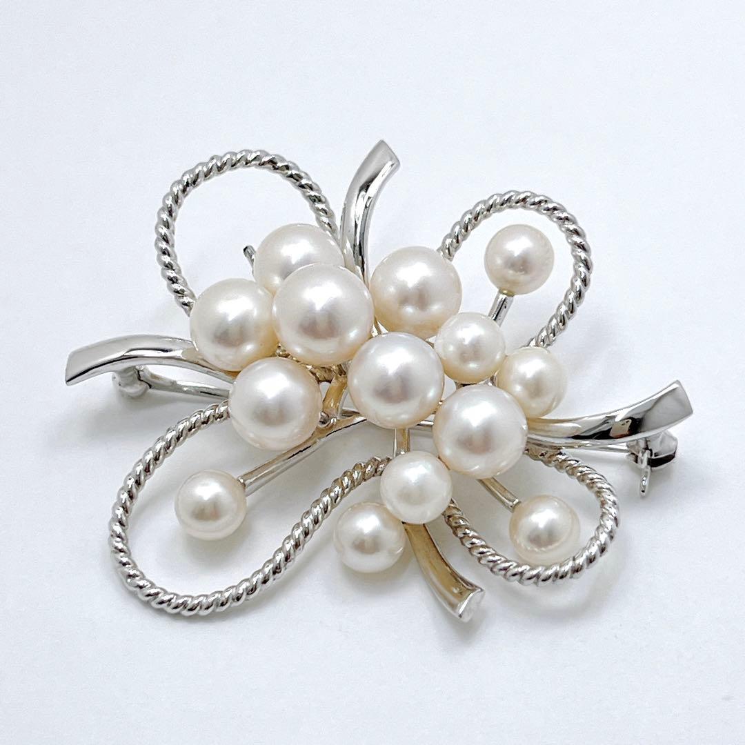 極美品✨MIKIMOTO ミキモト アコヤパール ブローチ コサージュ