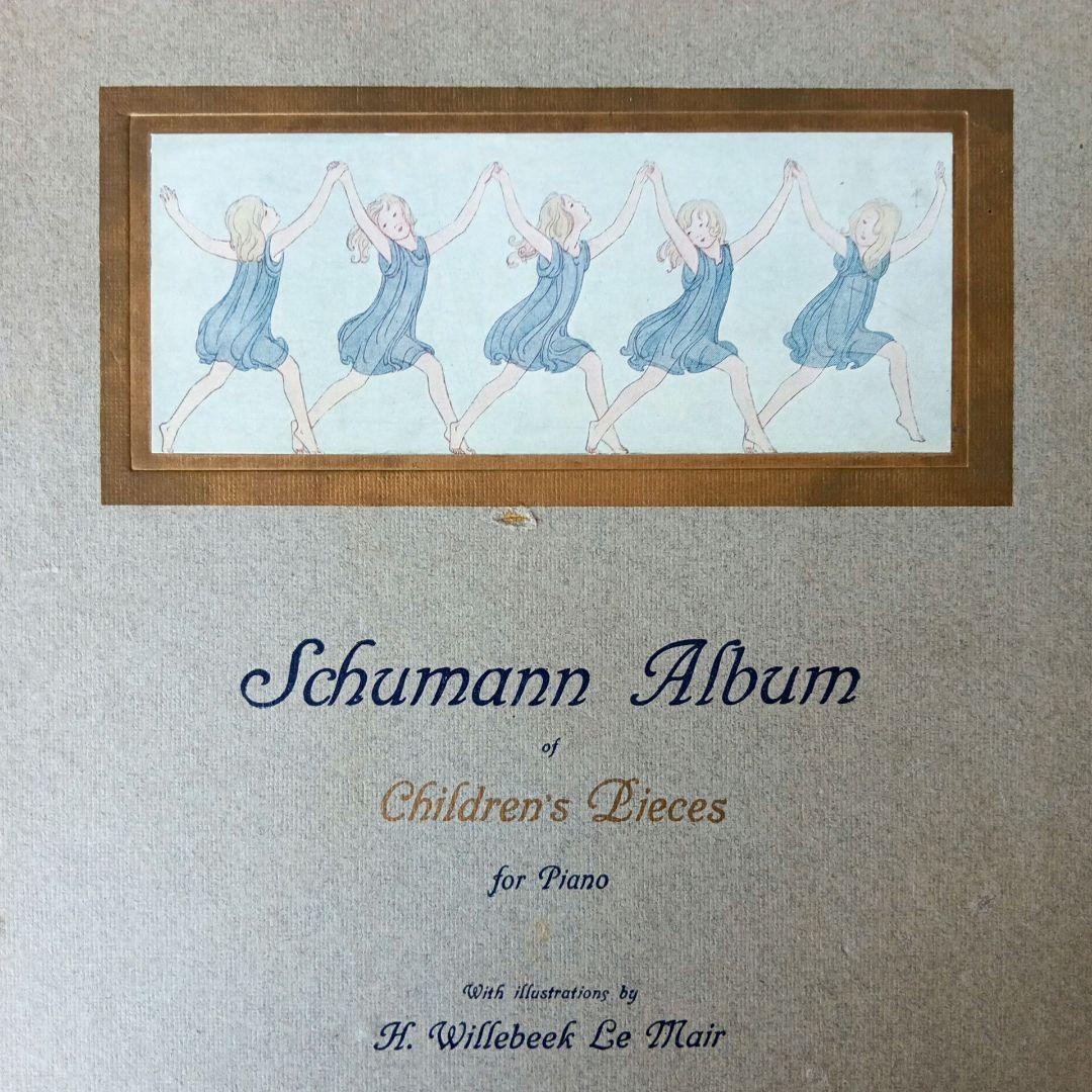 洋書古書1922年メッセージ 楽譜シューマン ルメール画集アンティーク