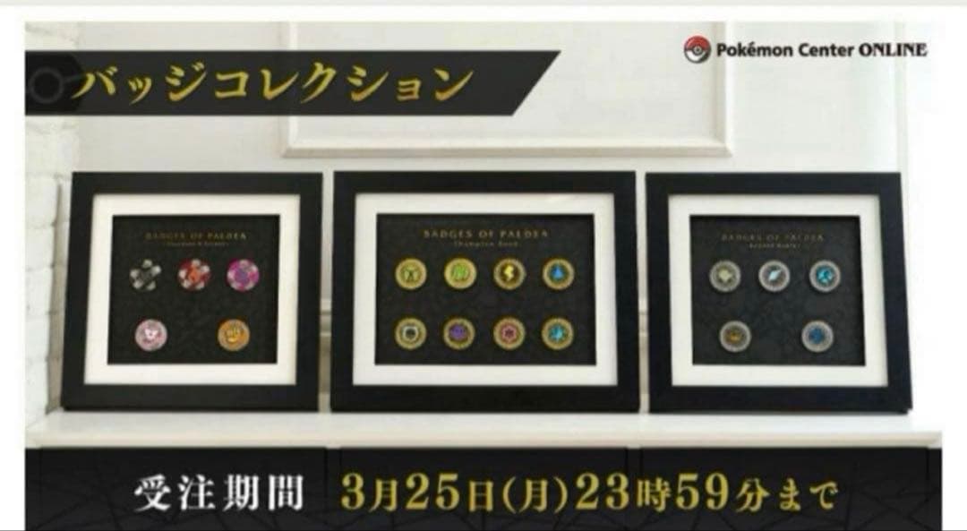 【受注生産】バッジコレクション　3点セット　新品未開封　ポケモン 2026年最新】ポケモン バッジ チャンピオンロードの人気アイテム