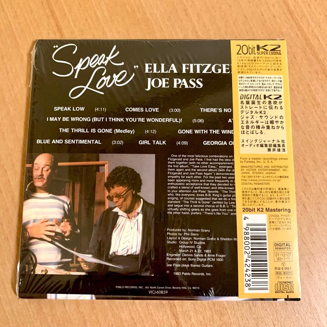 ELLA FITZGERALD＆JOE PASS／Speak Love 紙ジャケ - メルカリ