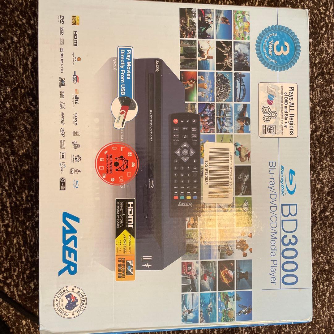LASER BD3000 Blu-ray/DVDメディアプレーヤー 楽天市場】LASER リージョンフリー BD/DVDプレーヤー BD3000 | 価格