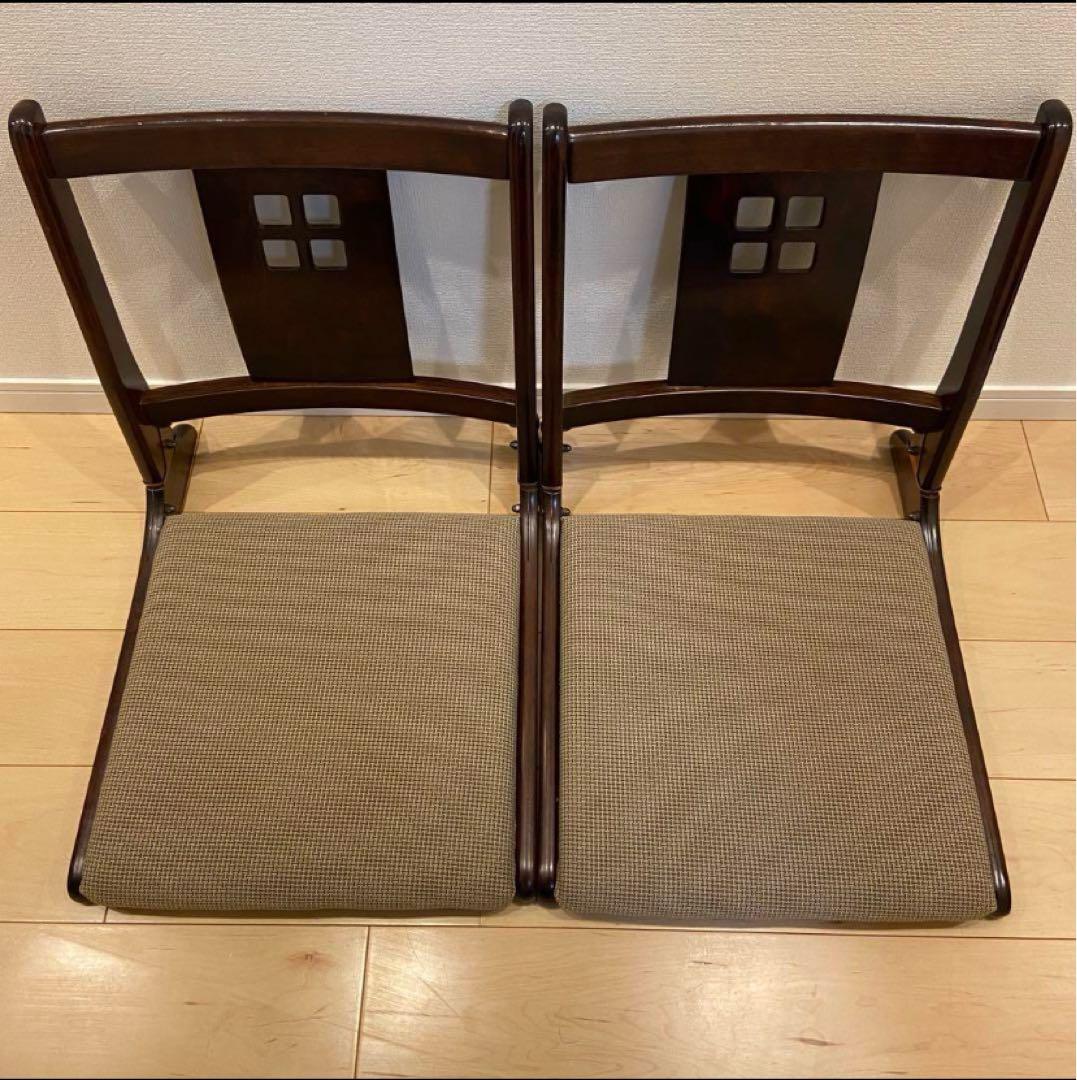 光製作所　HIKARI 座椅子　折りたたみ　和室　4台セット 光製作所 光製作所 HIKARI 折り畳み 座椅子 二脚 折りたたみ HIKARI