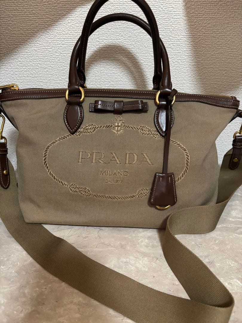 PRADA LOGO JACQUARD ハンドバッグ　ショルダー Prada Logo Jacquard Shoulder Bag Boston Bag ○ Labellov ○ Buy and