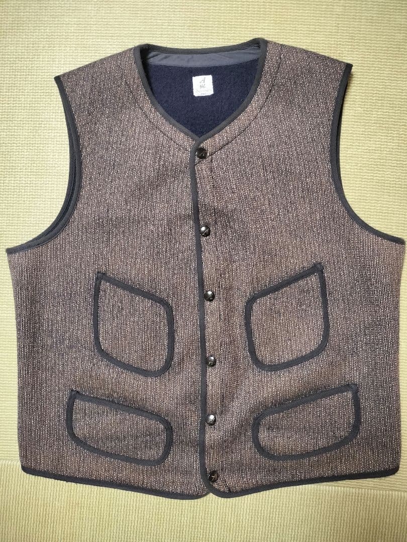 週末セール　アナトミカ　bbベスト　46　ごま塩 ANATOMICA SAPPORO ONLINE STORE / BEACH CLOTH VEST / WOOL COTTON