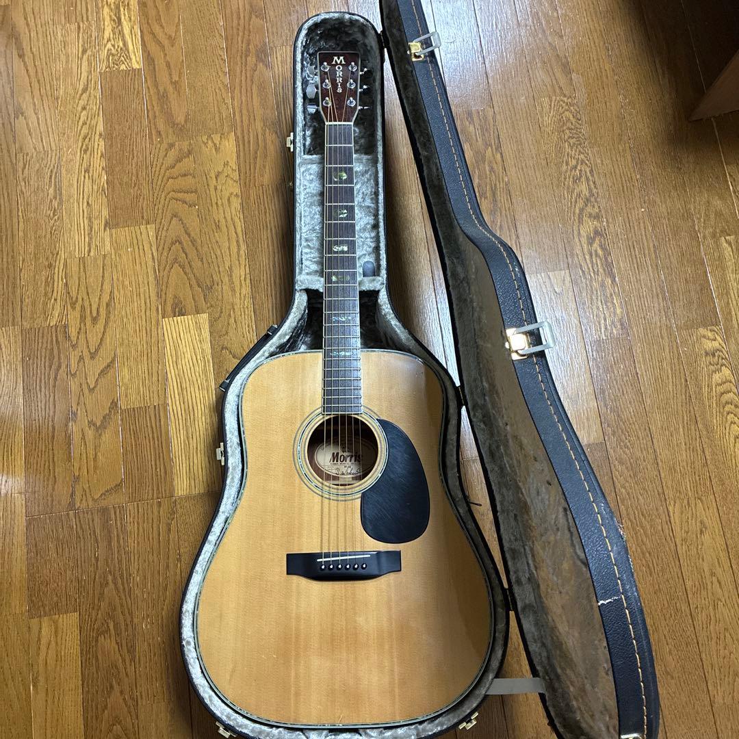Morris W-40 アコースティックギター 専用ケース付 MORRIS モーリス W-40 ギター 縦ロゴ ハードケース付き - メルカリ