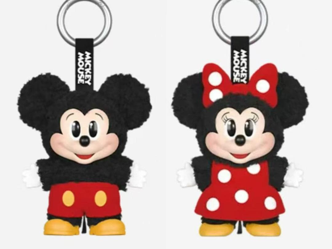 ポップマート ディズニー ミッキー＆ミニー ぬいぐるみキーチェーン 2