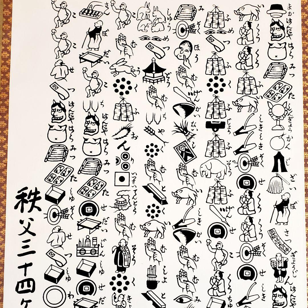 秩父三十四ヶ所巡拝記念 般若絵心経 掛け軸 希少 - メルカリ