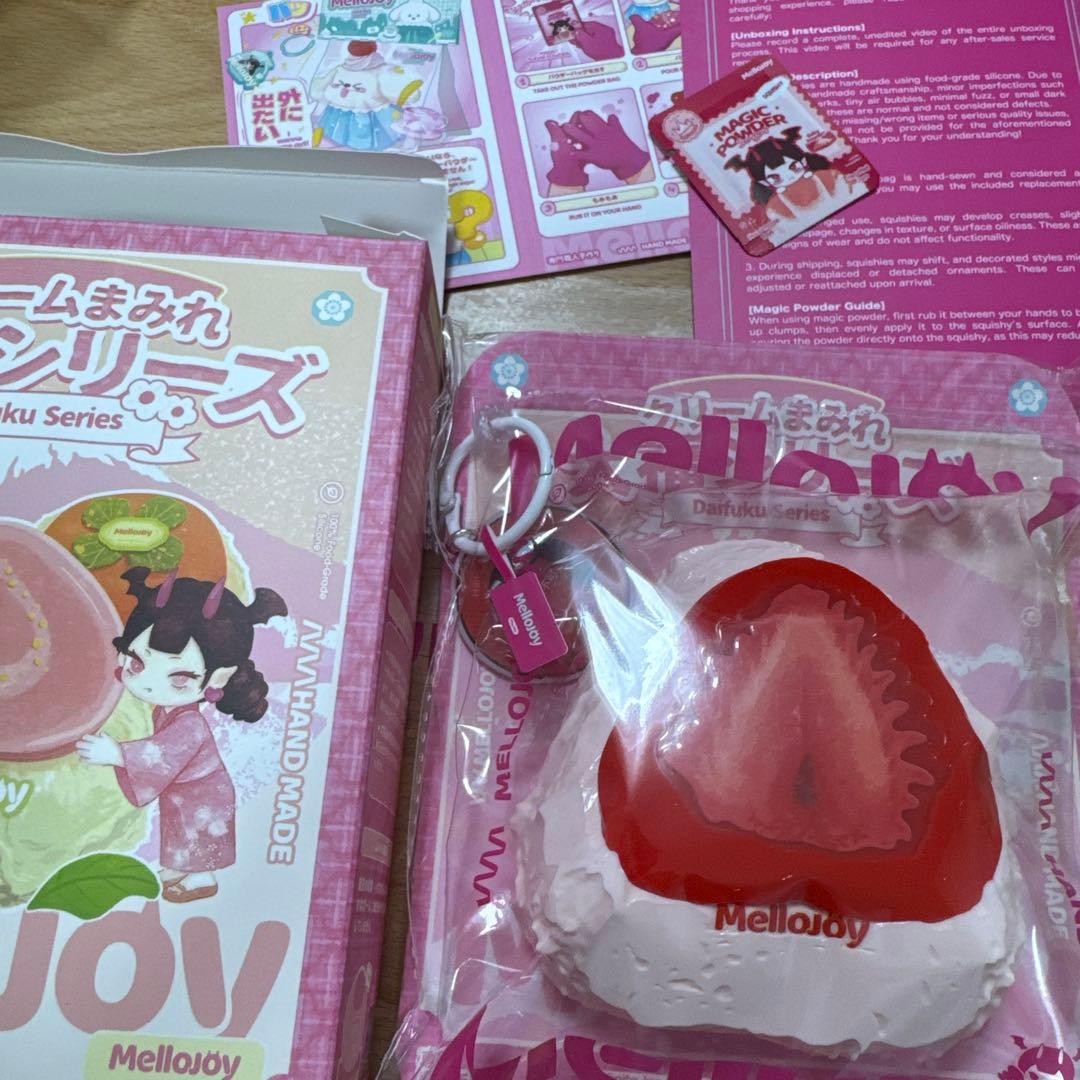 付属品全部付き　Mellojoy メロジョイ 大福シリーズ いちご スクイーズ m66051706186_1.jpg?1763634189