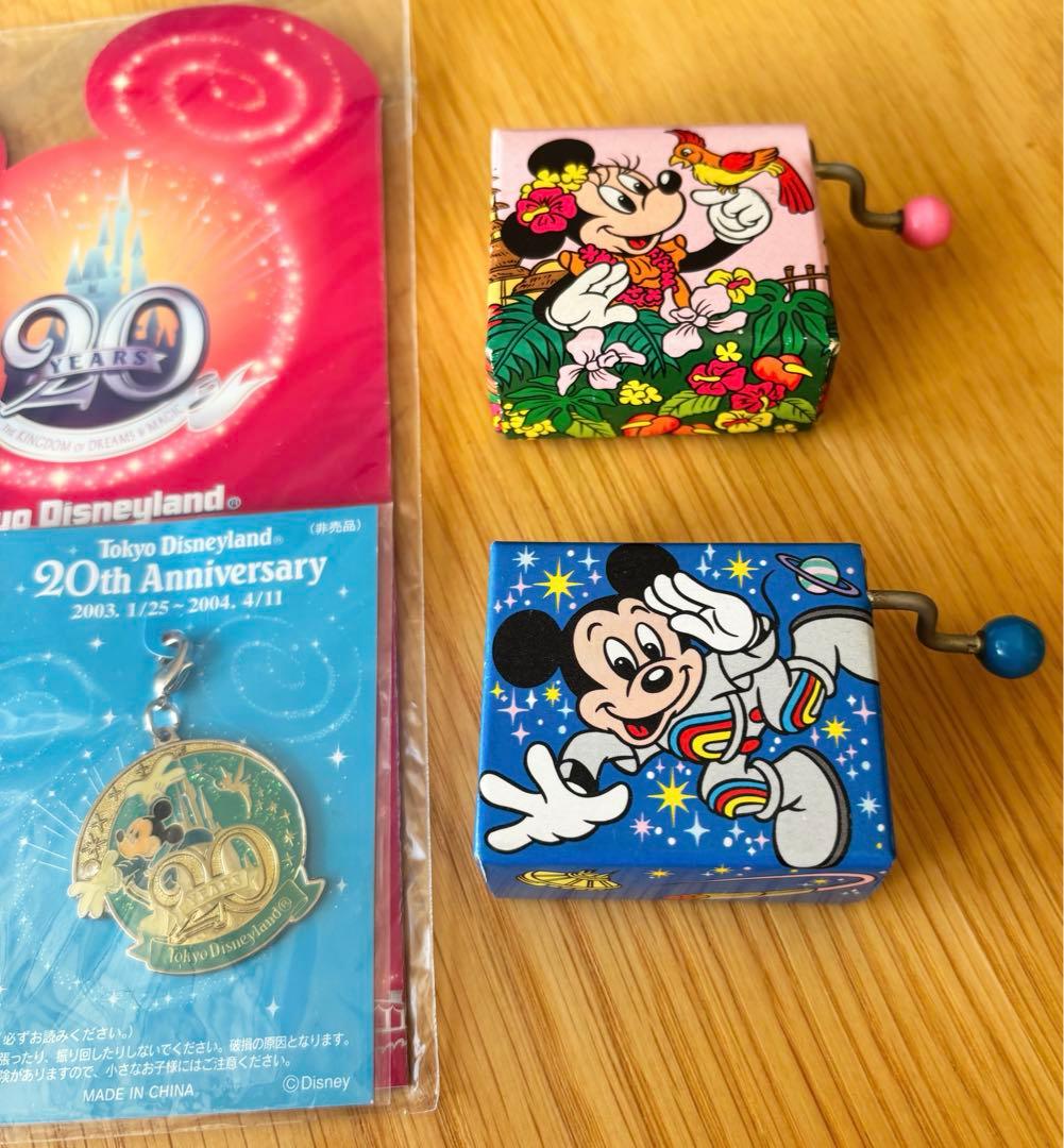 ミッキーマウス ミニーマウス 手回しオルゴール ディズニーランド