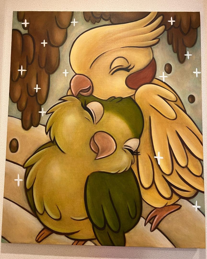 下家杏樹　アクリルキャンバス作品