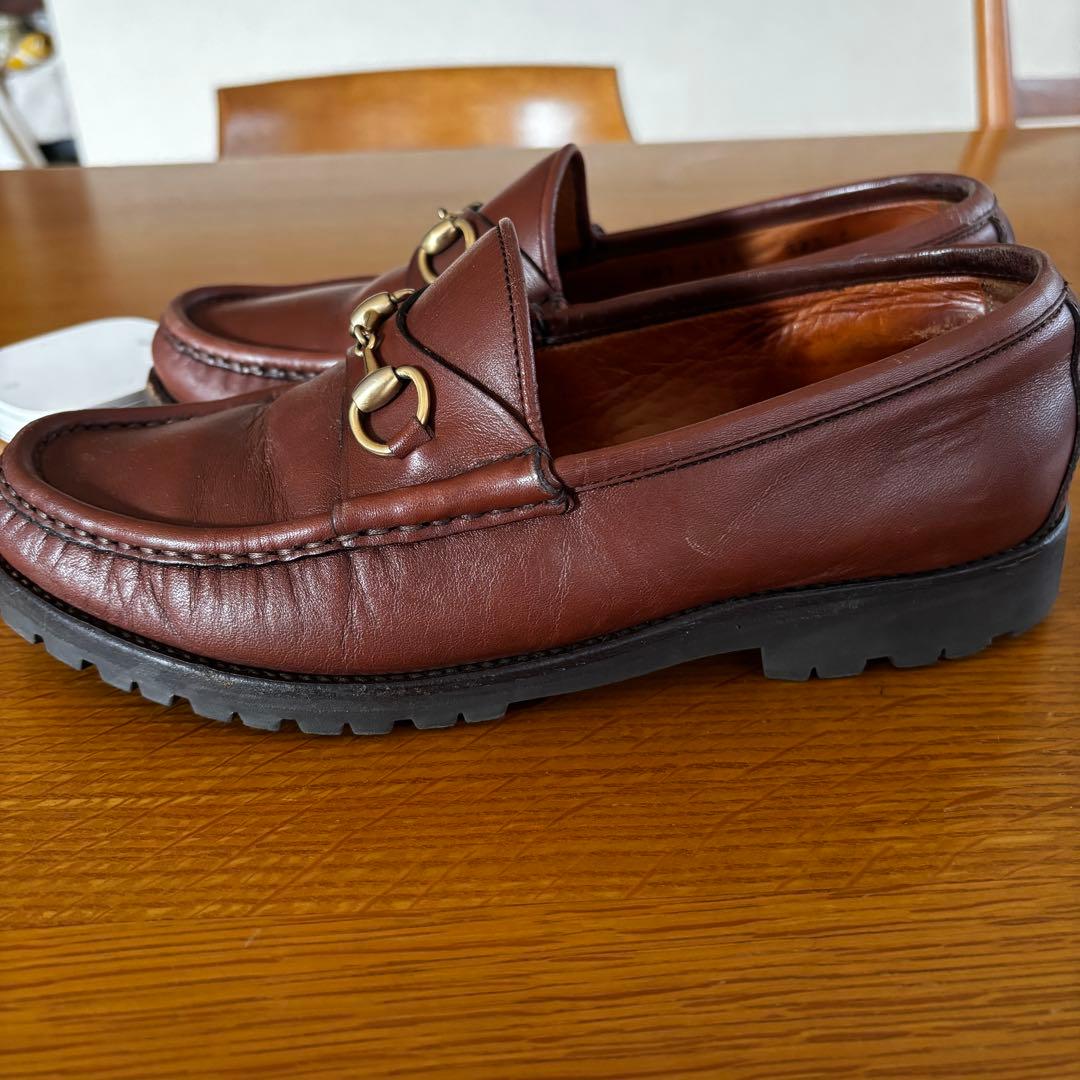 GUCCI ホースビットローファー ブラウン 7.5C サイズ23.5cm相当