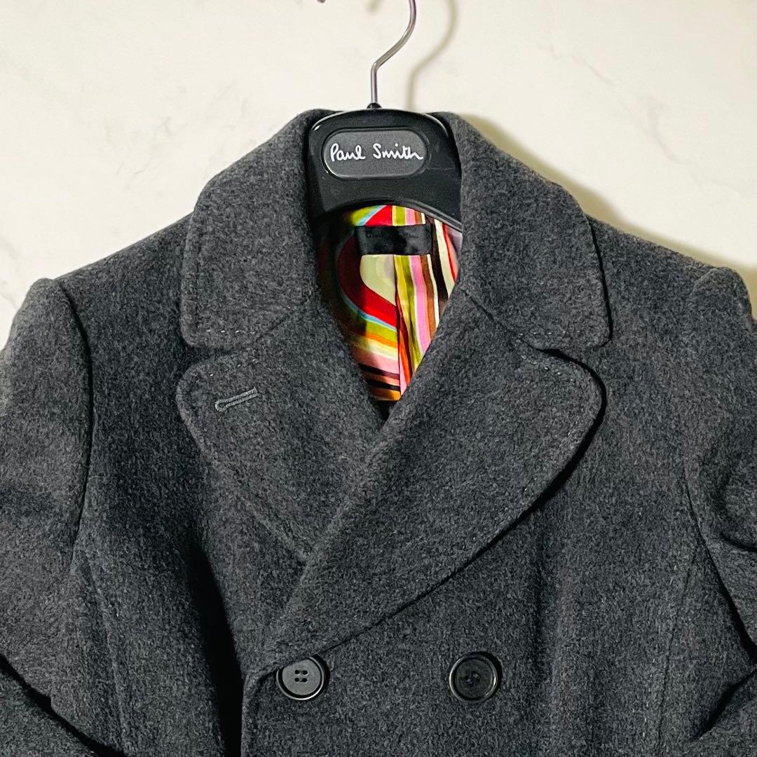 海*男様 美品✨ ポールスミス ピーコート カシミア混 マルチストライプ