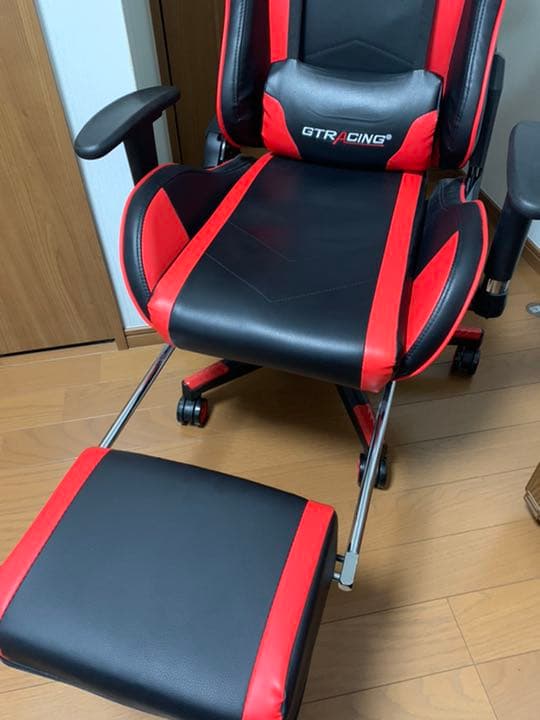 GTRACING ゲーミング チェア GT890F-RED オットマン付 - メルカリ