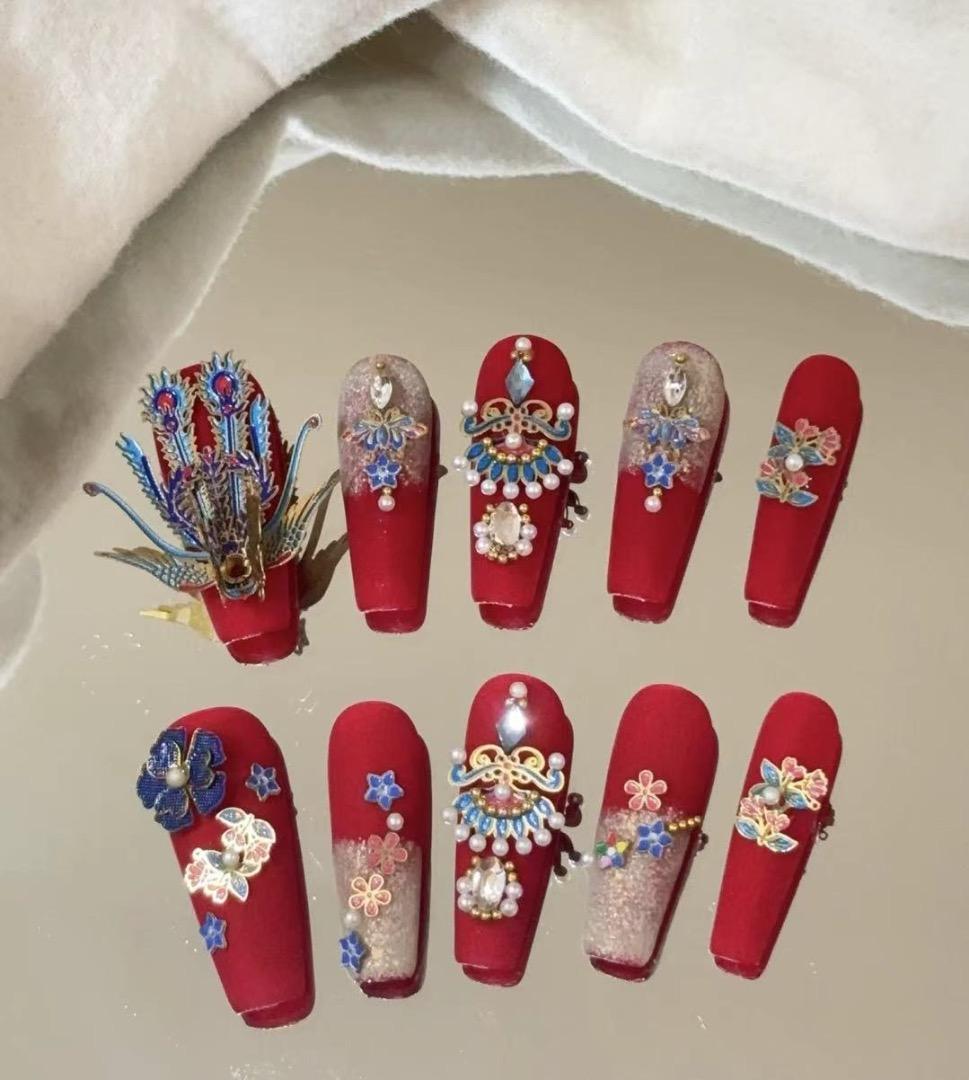 S-Size 現品 Yuri_0031 マット｜ドラゴンデコ｜フラワー｜豪華