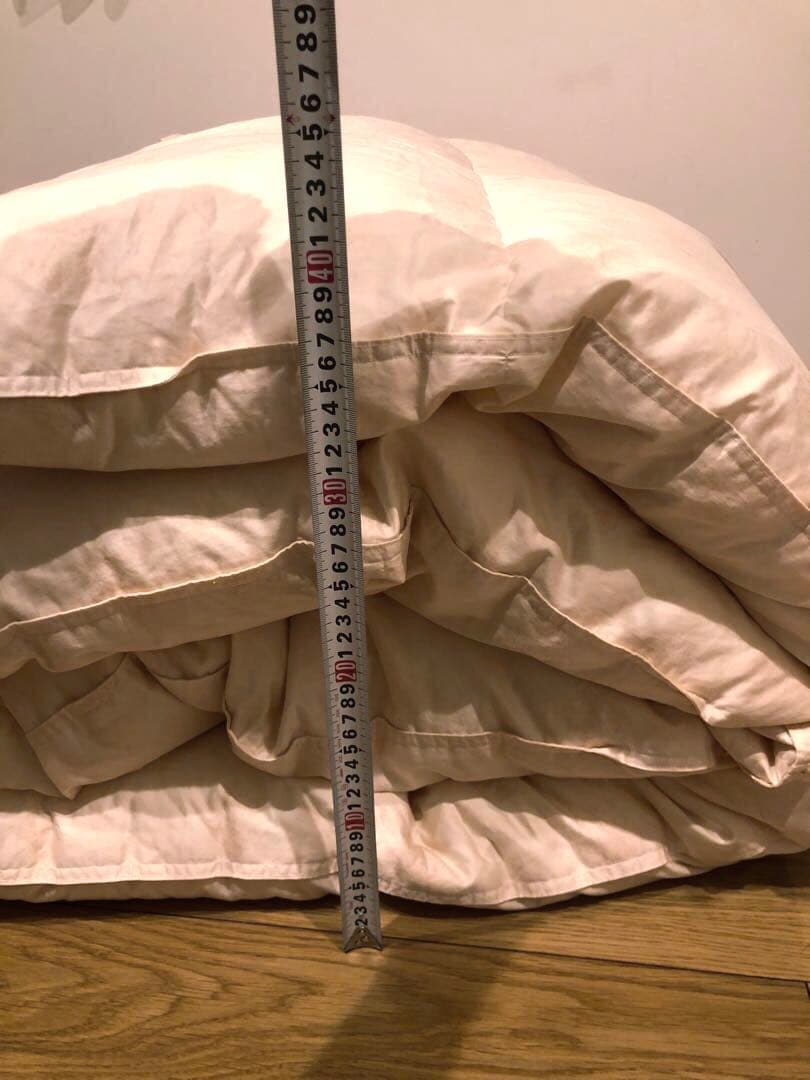 手摘み羽毛　ピルゼン産　グース95% シングル　1.0k 超長綿100％　軽量