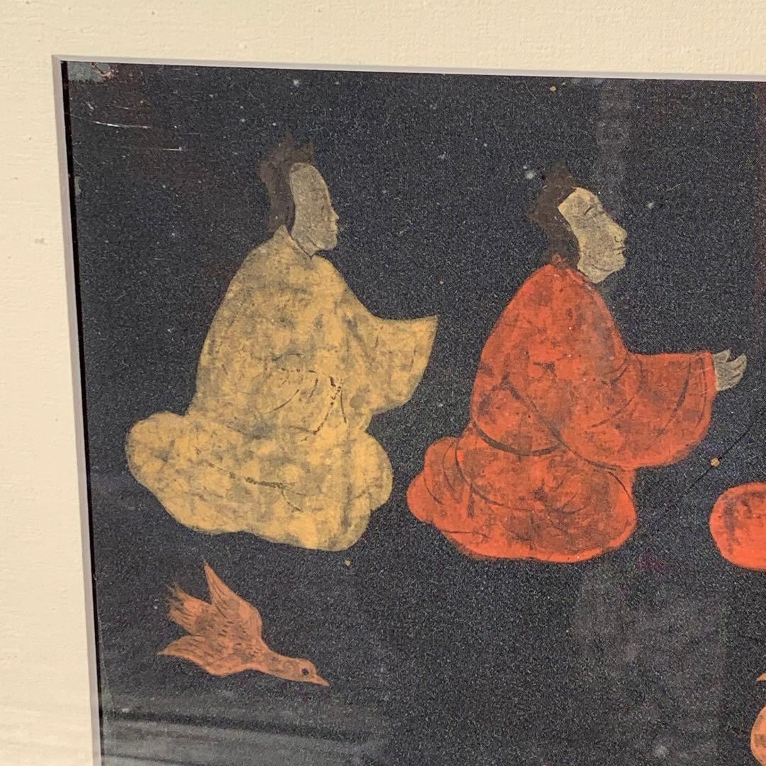 楚国 漢代 帛画 中国 シルク 絹 絵画 額縁 骨董品 馬 王 鳳凰 人