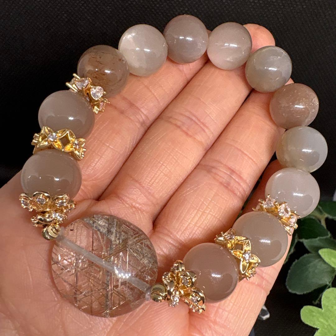 るんるん様＊シルバールチル ミックスムーンストーン ブレスレット