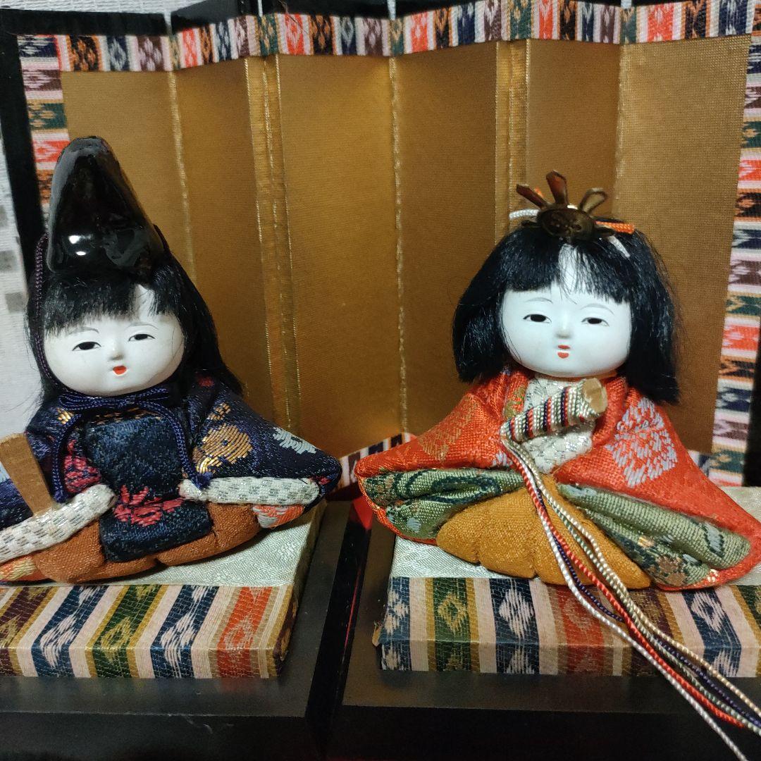 芳山作 伝統的な木目込雛人形15体セット 骨董アンティーク品 1970年