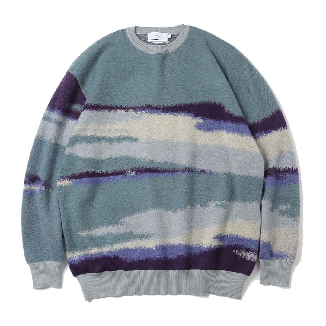 最終値下げ グラフペーパー Graphpaper Jacquard ニット Abstract Jacquard Crewneck Sweater | YOKE Official Website