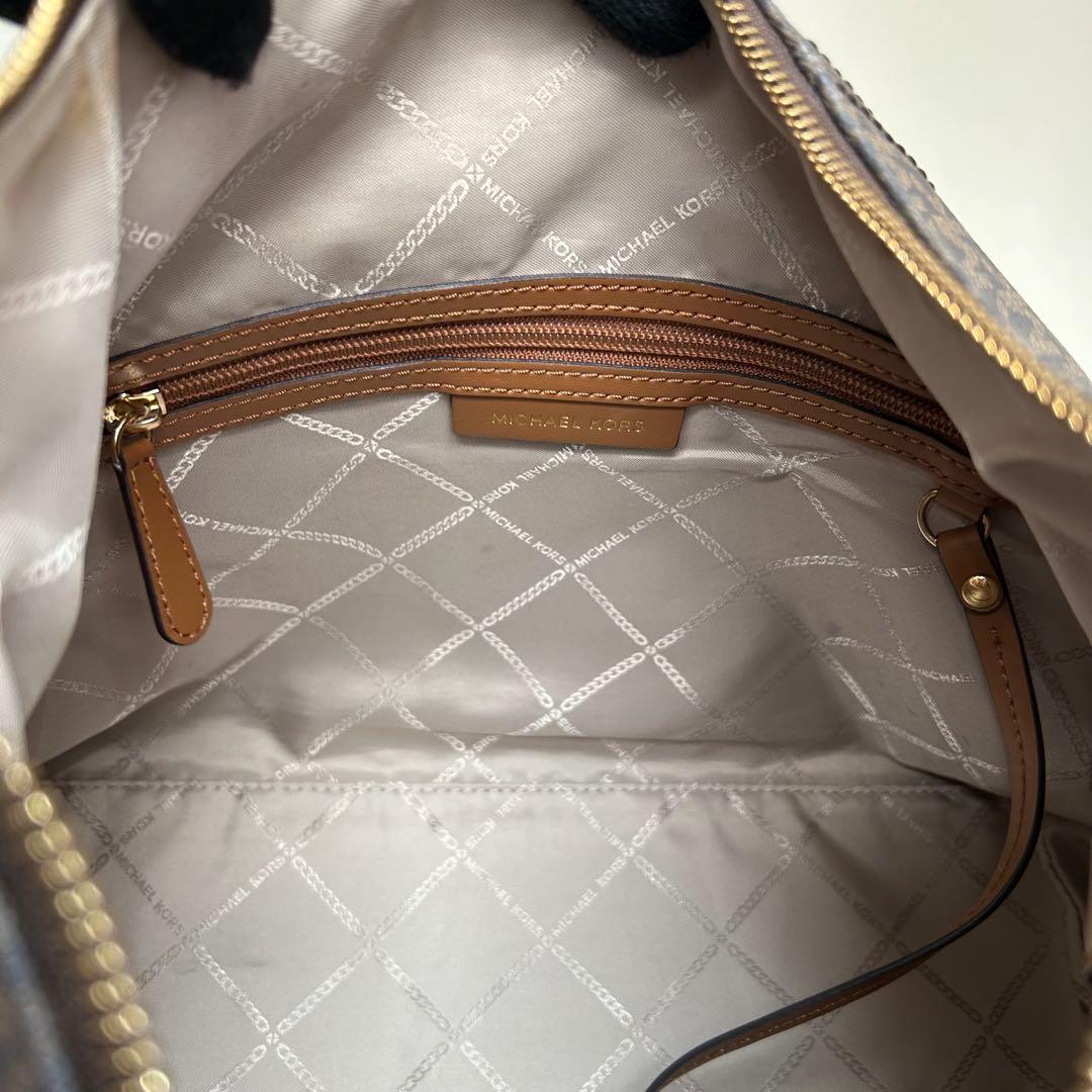 未使用級 マイケルコース ショルダーバッグ 2way pvc MK柄 ロゴ A4