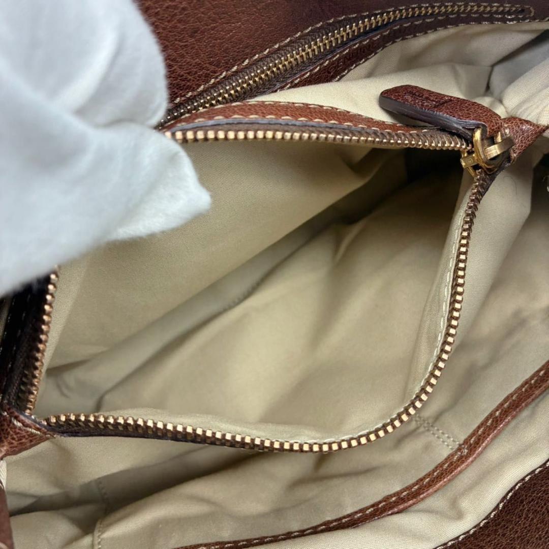 トッズ ホーボー ワンショルダー ショルダーバッグ ブラウン ゴールド