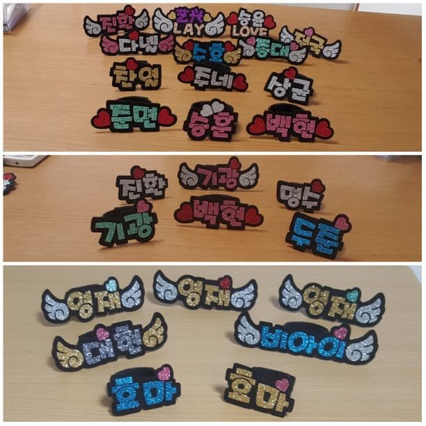 ネームプレート(ブローチ、ペン用ラ制作可/2コ―100円、4コ以上―200円