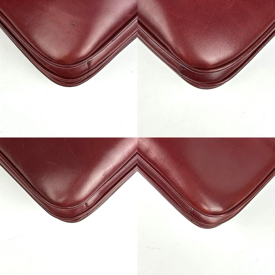 美品□セリーヌ トリオンフ ショルダーバッグ カーフレザー ロック金具