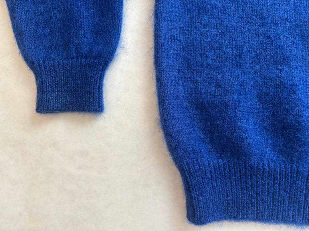 希少】BATONER モヘア100% ニットポロシャツ ブルー サイズ2 - メルカリ