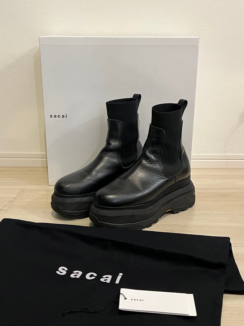 sacai サイドゴアブーツ 41 - メルカリ