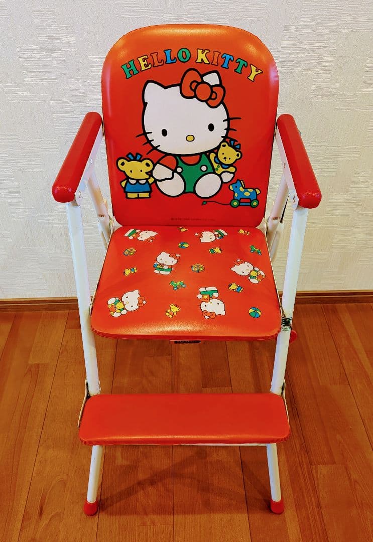 ハローキティ 1990年 レトロ キッズチェア ハイチェア 子供椅子 希少