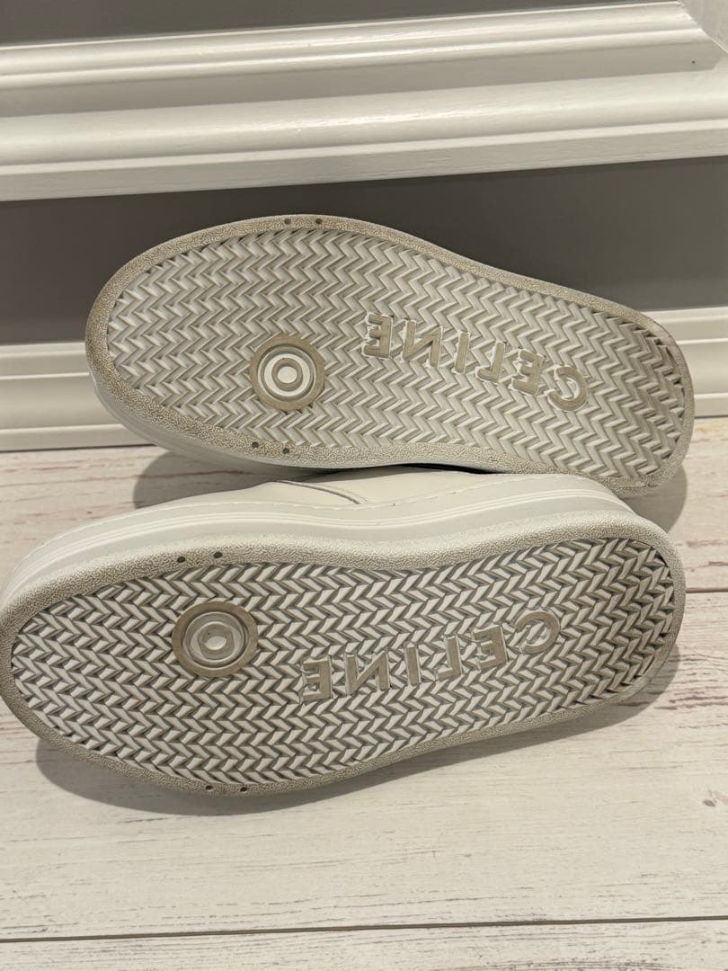 CELINE セリーヌ ブロックウェッジミュール ホワイト37 超美品