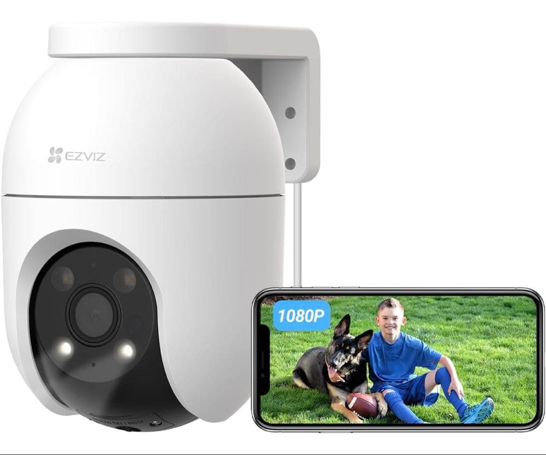EZVIZ HIKVISION C8c PTZ 監視カメラ　４台 EZVIZ C8C / 265万画素 パンチルト対応屋外カメラ